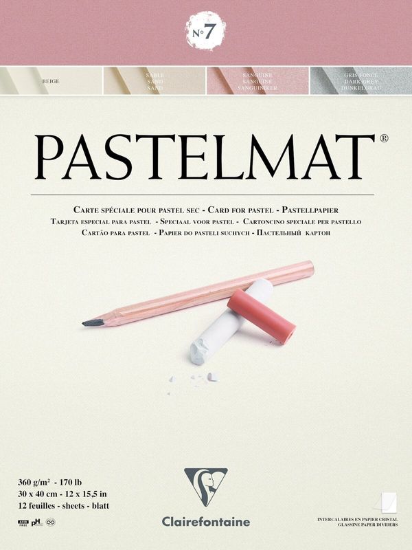 Clairefontaine Clairefontaine Pastelmat Glued Pad N7 Скицник 30 x 40 cm 360 g