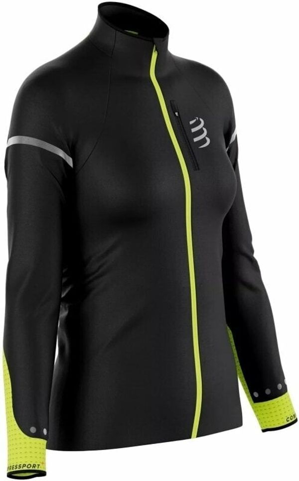 Compressport Compressport Hurricane Windproof Jacket Flash W Black/Fluo Yellow S Яке за бягане