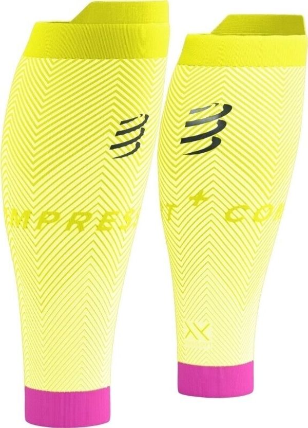 Compressport Compressport R2 Oxygen White/Safety Yellow/Neon Pink T2 Покривала за прасци за бегачи