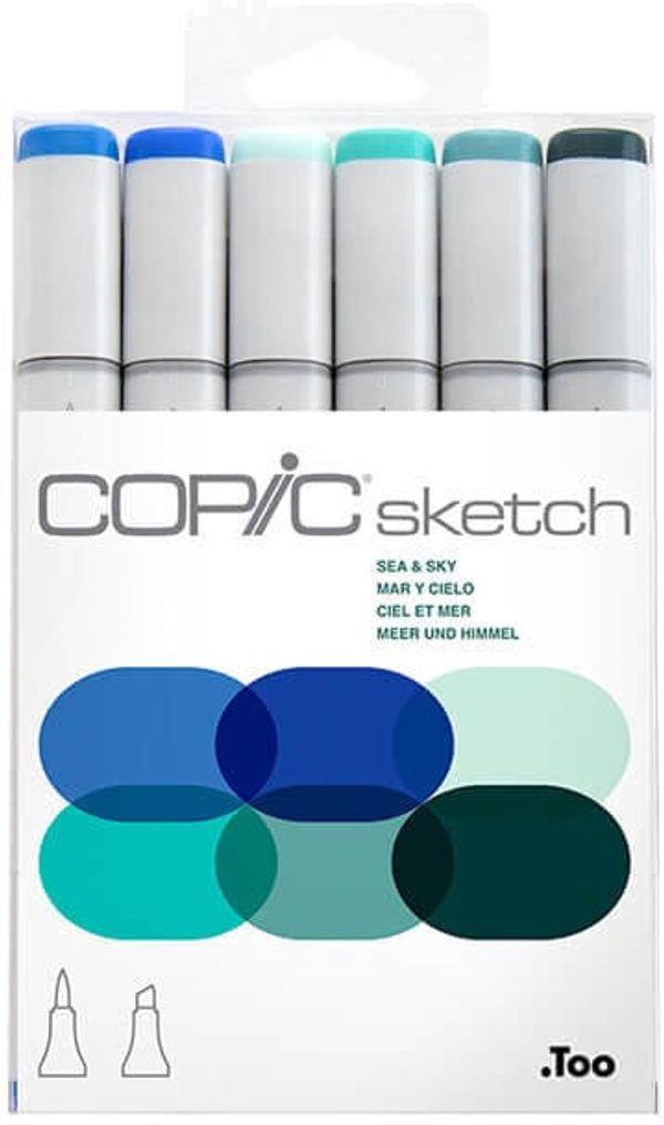 Copic Copic Sketch Пълнител за писалка Sea & Sky 6 бр