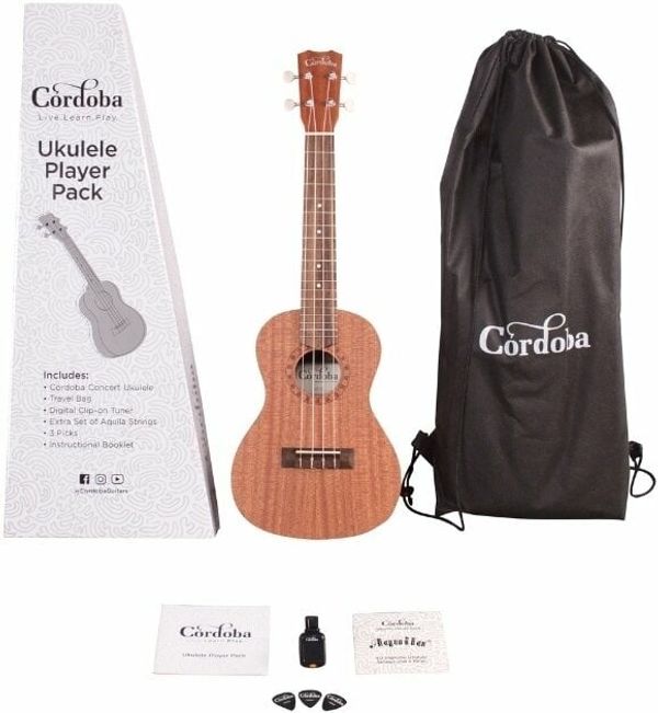 Cordoba Cordoba Ukulele Player Pack Concert Концертно укулеле Натурал