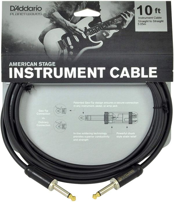 D'Addario Planet Waves D'Addario Planet Waves PW-AMSG-10 Черeн 3 m Директен - Директен