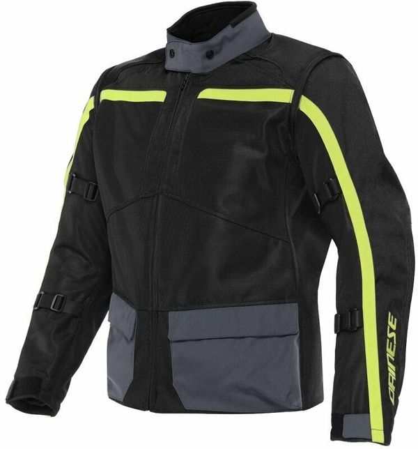 Dainese Dainese Outlaw Black/Ebony/Fluo Yellow 50 Текстилно яке