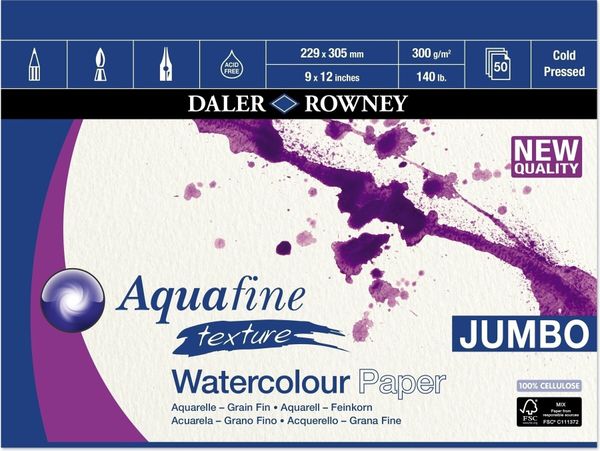 Daler Rowney Daler Rowney Aquafine Texture Watercolour Paper Скицник Aquafine 22,9 x 30,5 cm 300 g