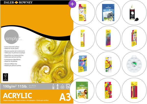 Daler Rowney Daler Rowney Creative M SET Скицник Simply A3 90 g