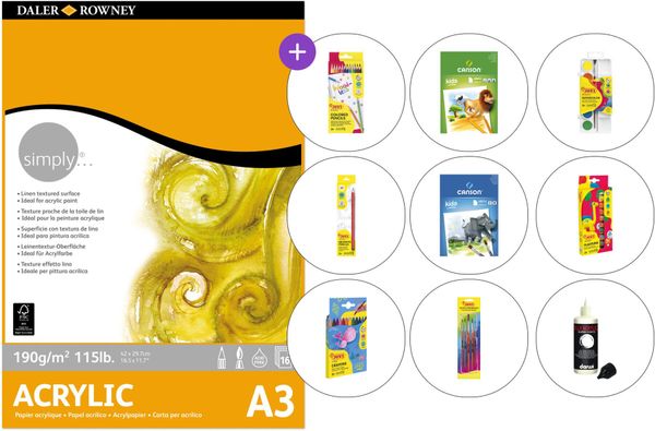 Daler Rowney Daler Rowney Creative S SET Скицник Simply A3 90 g