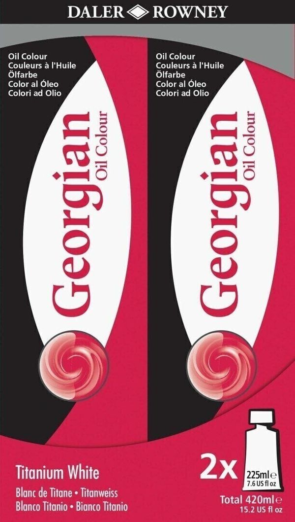 Daler Rowney Daler Rowney Georgian Комплект маслени бои Titanium White 2 x 225 ml