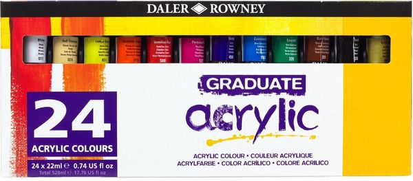 Daler Rowney Daler Rowney Graduate Комплект акрилни бои 24 x 22 ml