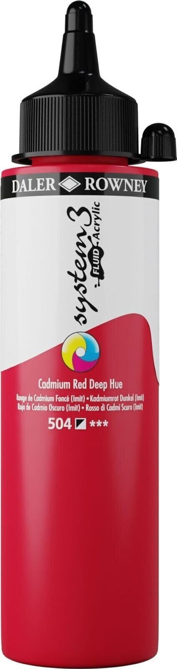 Daler Rowney Daler Rowney System3 АКРИЛНА боя Cadmium Red Deep Hue 250 ml 1 бр