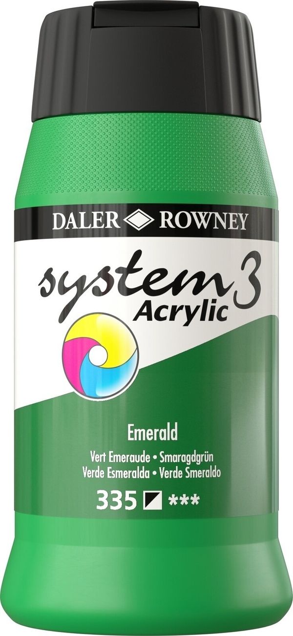 Daler Rowney Daler Rowney System3 АКРИЛНА боя Emerald 500 ml 1 бр