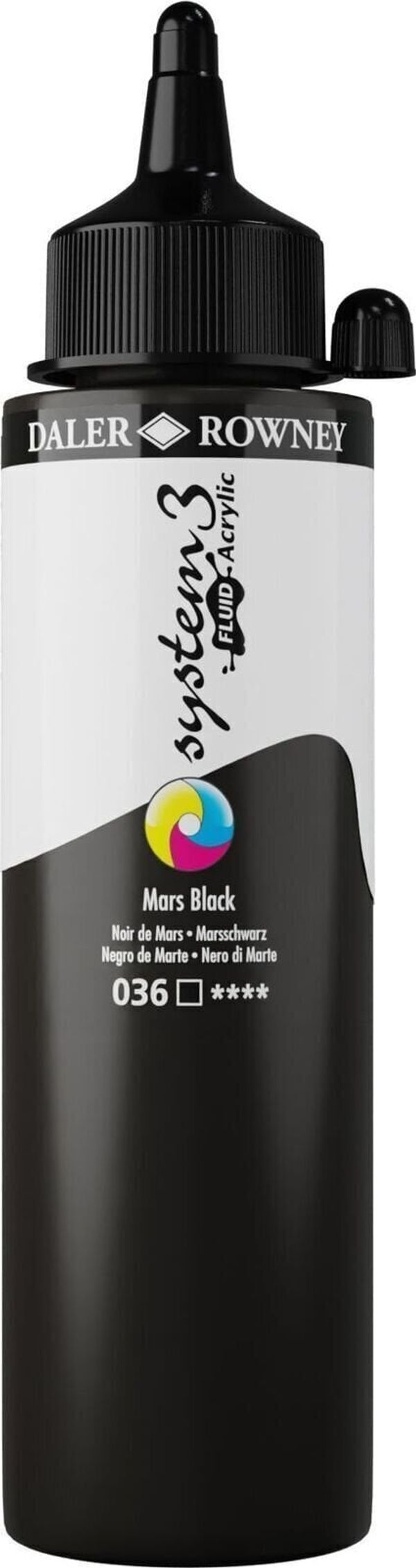 Daler Rowney Daler Rowney System3 АКРИЛНА боя Mars Black 250 ml 1 бр