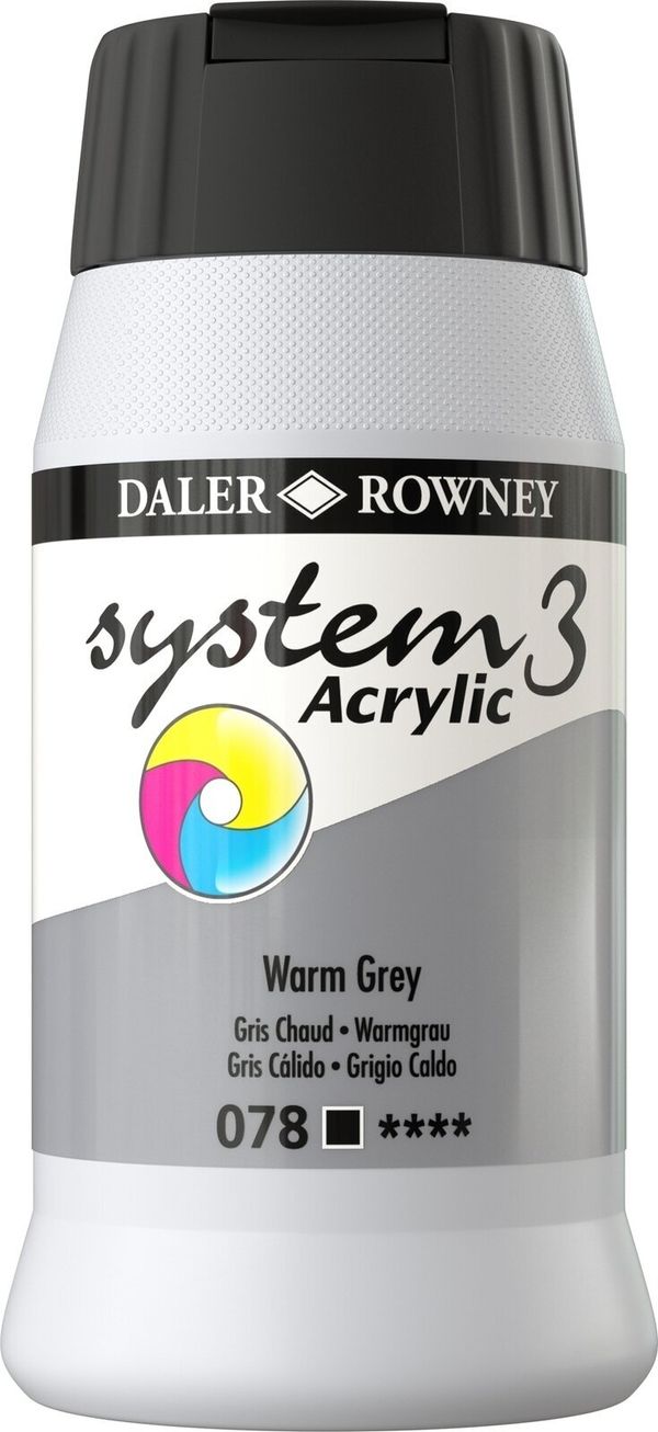 Daler Rowney Daler Rowney System3 АКРИЛНА боя Warm Grey 500 ml 1 бр