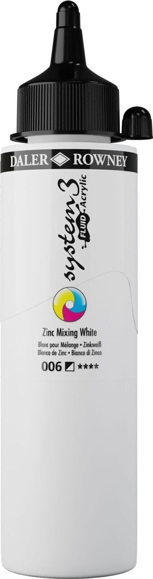 Daler Rowney Daler Rowney System3 АКРИЛНА боя Zinc Mixing White 250 ml 1 бр