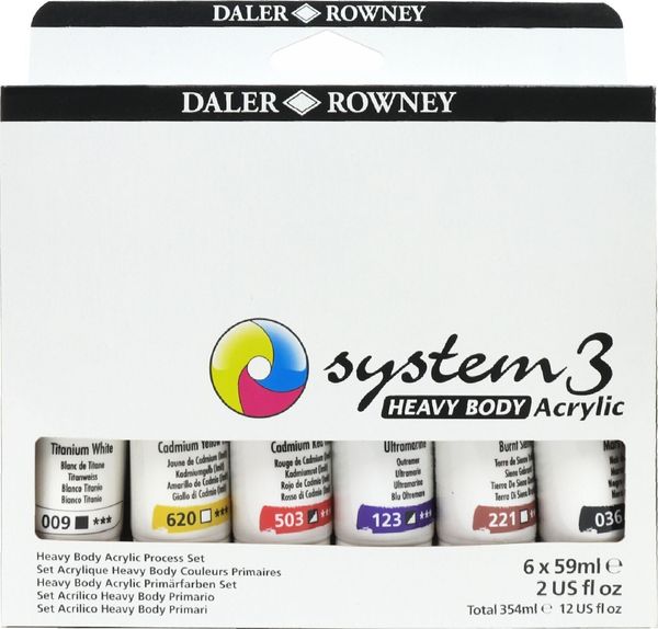 Daler Rowney Daler Rowney System3 Комплект акрилни бои Starter Set 6 x 59 ml