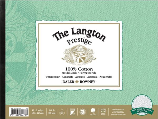 Daler Rowney Daler Rowney The Langton Prestige Watercolour Скицник 30,5 x 22,9 cm 300 g
