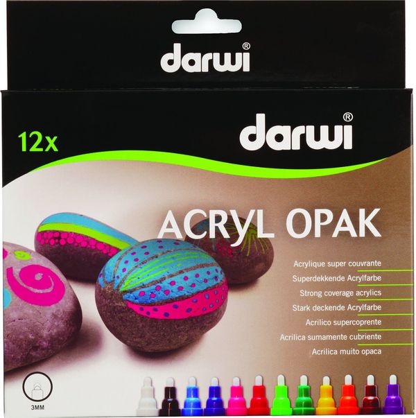 Darwi Darwi Acryl Opak Marker Set Комплект акрилни маркери 12 x 6 ml