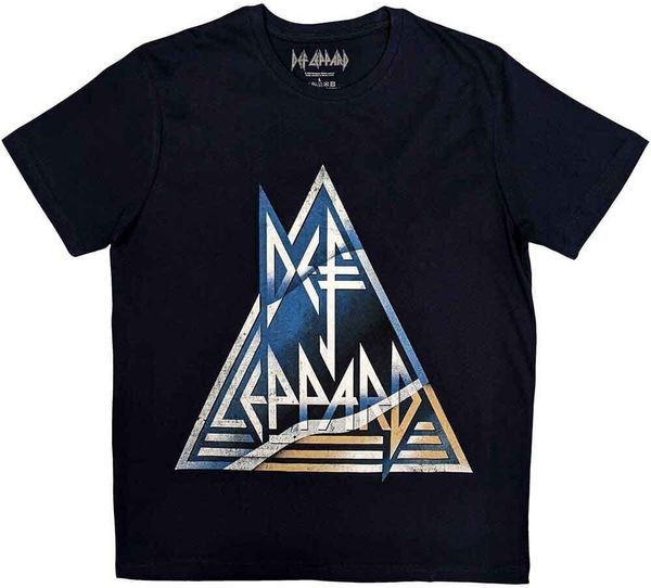 Def Leppard Def Leppard Риза Triangle Logo Unisex Navy Blue L