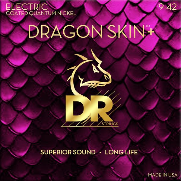 DR Strings DR Strings Dragon Skin+ Coated Light 9-42 Струни за електрическа китара
