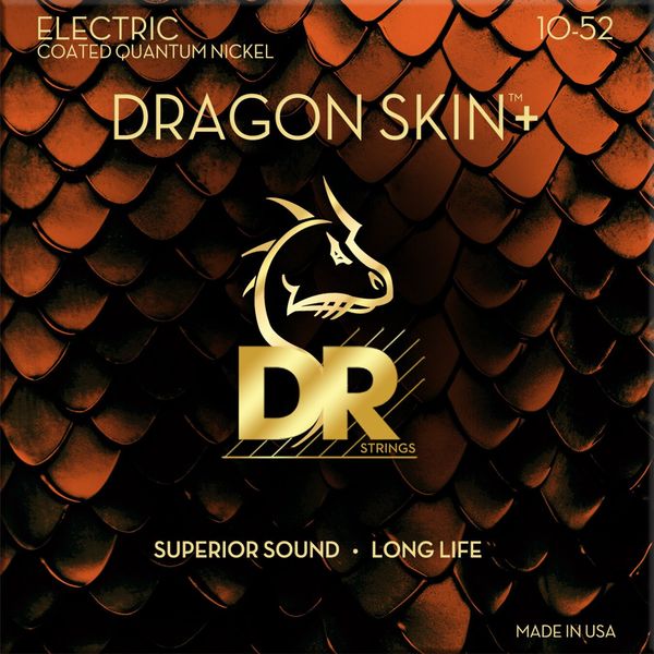 DR Strings DR Strings Dragon Skin+ Coated Medium to Heavy 10-52 Струни за електрическа китара