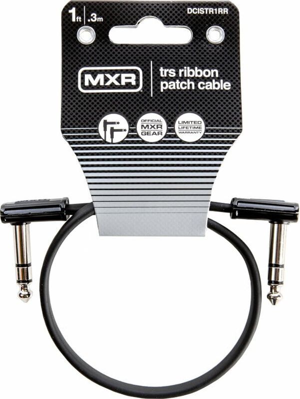 Dunlop MXR Dunlop MXR DCISTR1RR Ribbon TRS Cable Черeн 30 cm Ъглов - Ъглов
