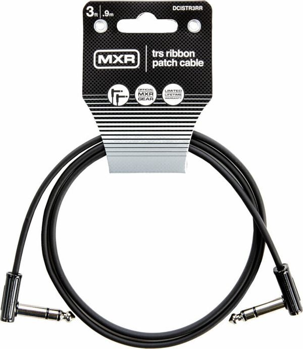 Dunlop MXR Dunlop MXR DCISTR3RR Ribbon TRS Cable Черeн 0,9 m Ъглов - Ъглов