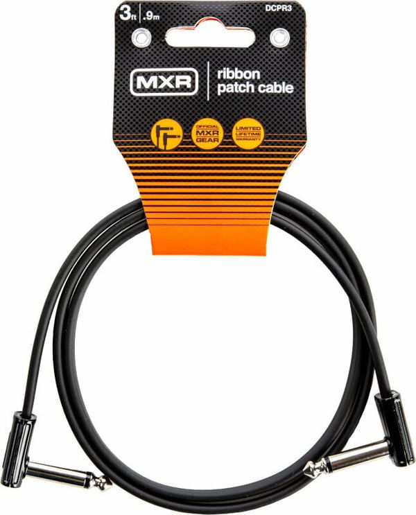 Dunlop MXR Dunlop MXR DCPR3 Ribbon Patch Cable Черeн 0,9 m Ъглов - Ъглов