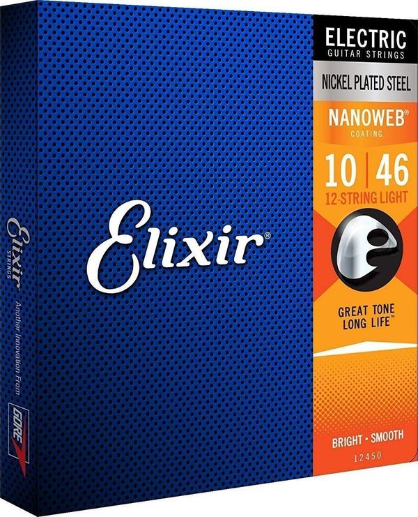 Elixir Elixir 12450 NanoWeb 12-String 10-46 Струни за електрическа китара