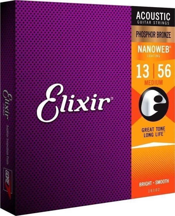 Elixir Elixir 16102 Nanoweb 13-56 Струни за акустична китара