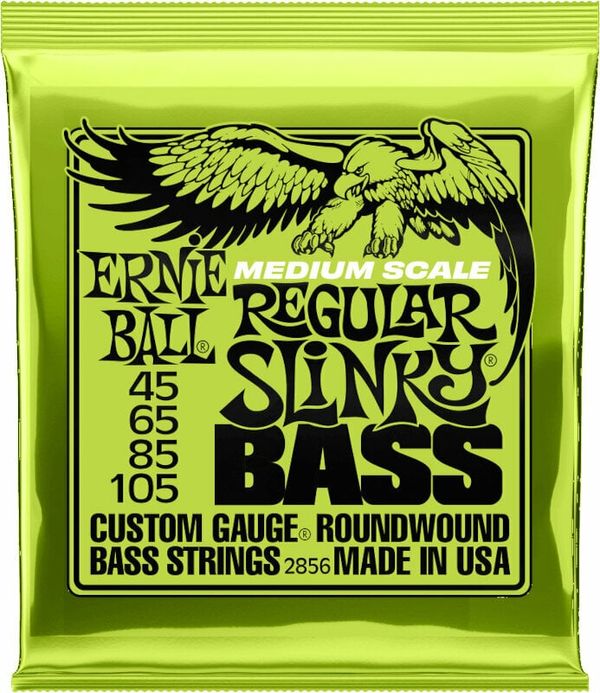 Ernie Ball Ernie Ball 2856 Regular Slinky Nickel Wound Medium Scale Bass Strings 45-105