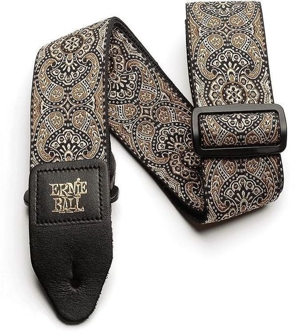 Ernie Ball Ernie Ball Gold & Black Paisley Jacquard Strap