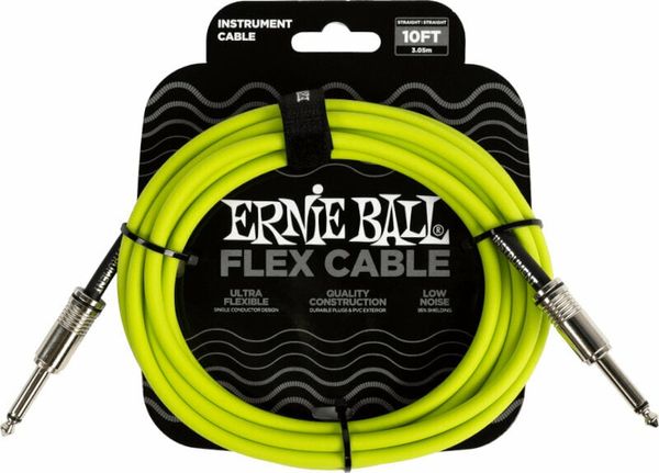Ernie Ball Ernie Ball Flex Instrument Cable Straight/Straight 3 m Директен - Директен Инструментален кабел