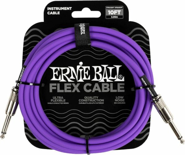 Ernie Ball Ernie Ball Flex Instrument Cable Straight/Straight 3 m Директен - Директен Инструментален кабел