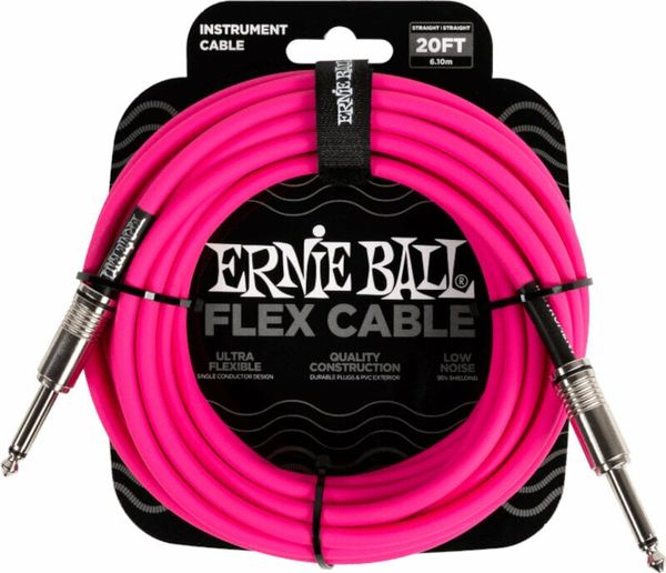 Ernie Ball Ernie Ball Flex Instrument Cable Straight/Straight 6 m Директен - Директен Инструментален кабел