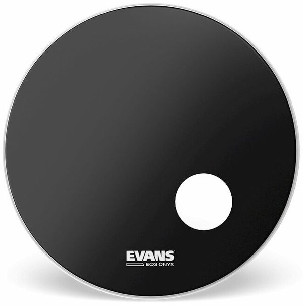 Evans Evans BD22RONX Onyx Coated 22" Черeн Кожа за барабани резонансна