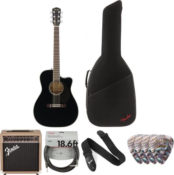 Fender Fender CC-60SCE Concert Black WN Deluxe SET Черeн