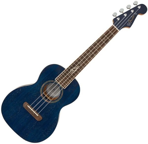 Fender Fender Dhani Harrison Uke WN Тенор укулеле Sapphire Blue Transparent