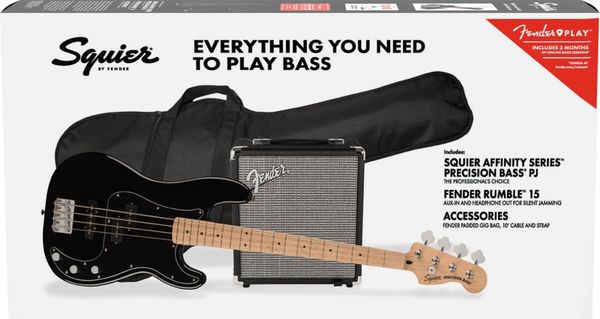 Fender Squier Fender Squier Affinity Series Precision Bass PJ Pack MN Black Електрическа бас китара