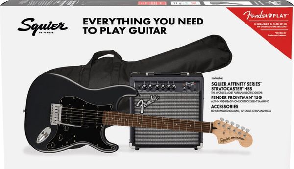 Fender Squier Fender Squier Affinity Series Stratocaster HSS Pack LRL Charcoal Frost Metallic Електрическа китара