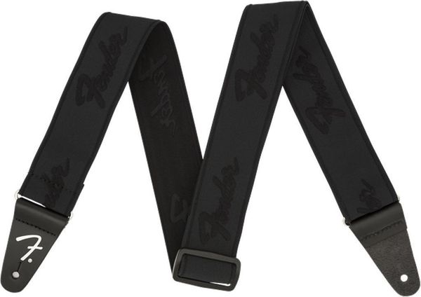 Fender Fender Weighless Strap Колан за китара Running Logo Black