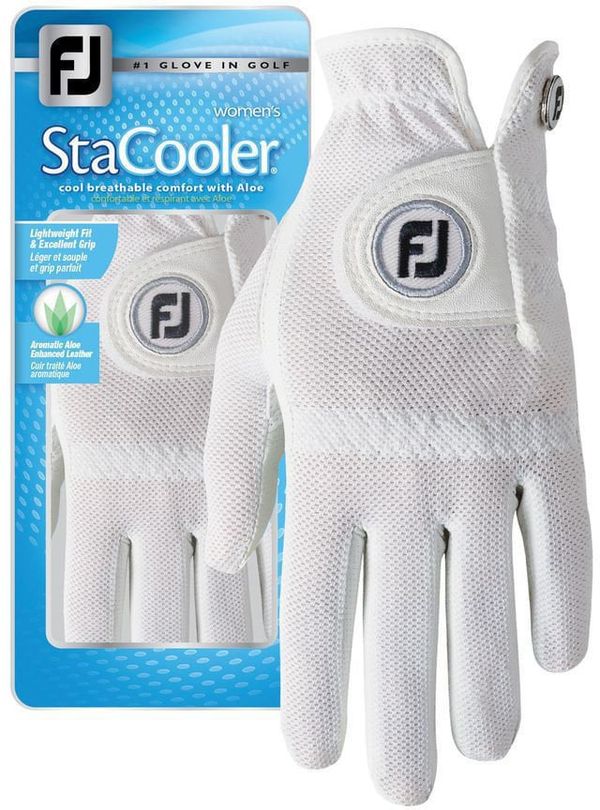 Footjoy Footjoy StaCooler White Лява ръка ML Дамски ръкавици