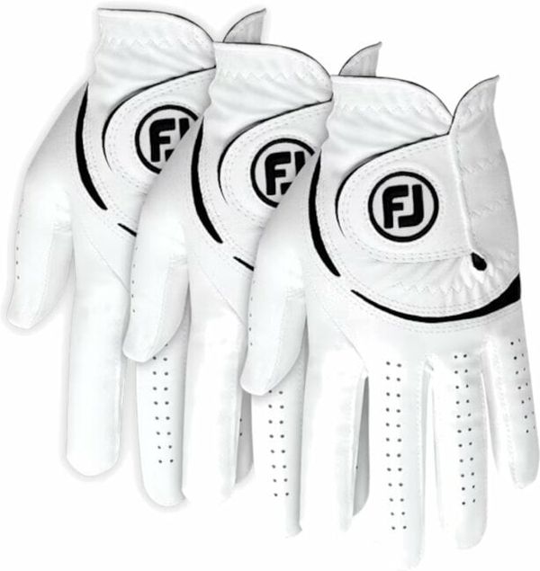 Footjoy Footjoy Weathersof Golf (3 Pack) White/Black Лява ръка S Мъжки ръкавици