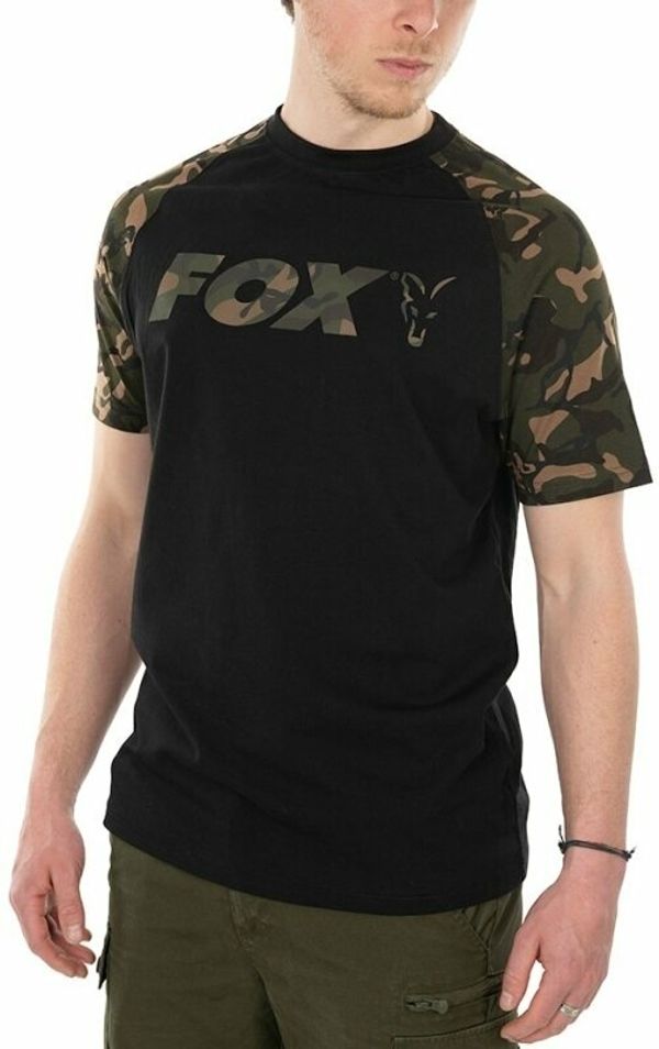 Fox Fishing Fox Fishing Тениска Raglan T-Shirt Black/Camo 2XL