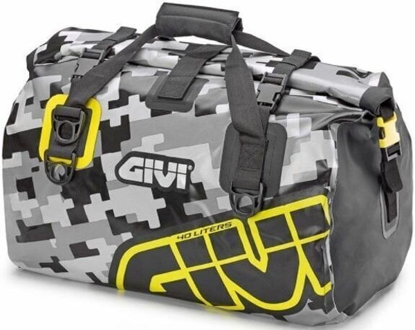 Givi Givi EA115CM Waterproof Cylinder Seat Bag 40L Camo/Grey/Yellow