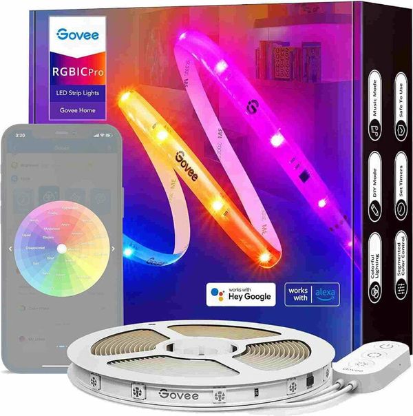 Govee Govee WiFi RGBIC Smart PRO LED strap 10m Смарт крушкa