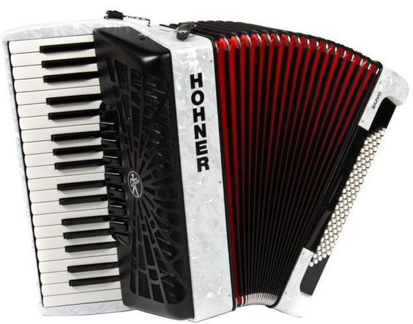 Hohner Hohner Bravo III 96 бял Пиано акордеон