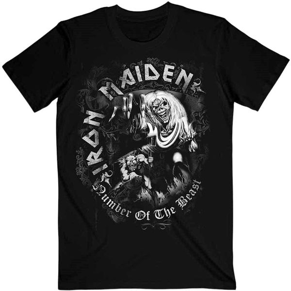 Iron Maiden Iron Maiden Риза Number Of The Beast Grey Tone Unisex Black L
