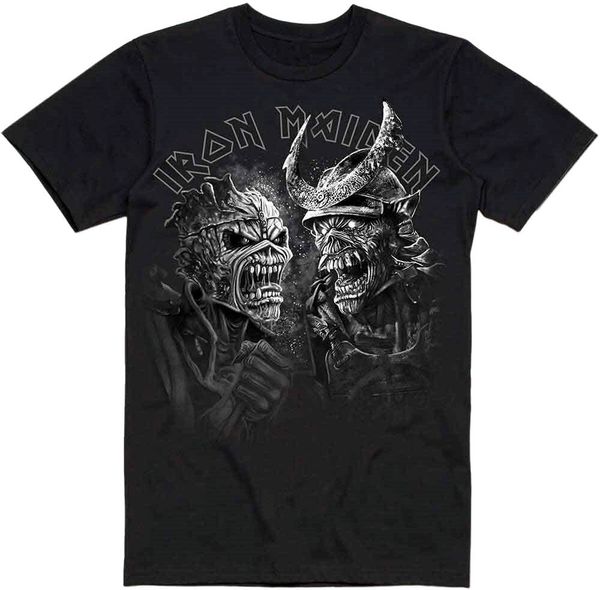 Iron Maiden Iron Maiden Риза Senjutsu Large Grayscale Heads Unisex Black 2XL