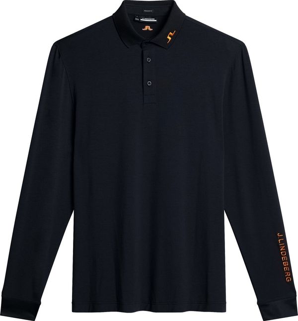 J.Lindeberg J.Lindeberg Florian Long Sleeve Black L Риза за поло