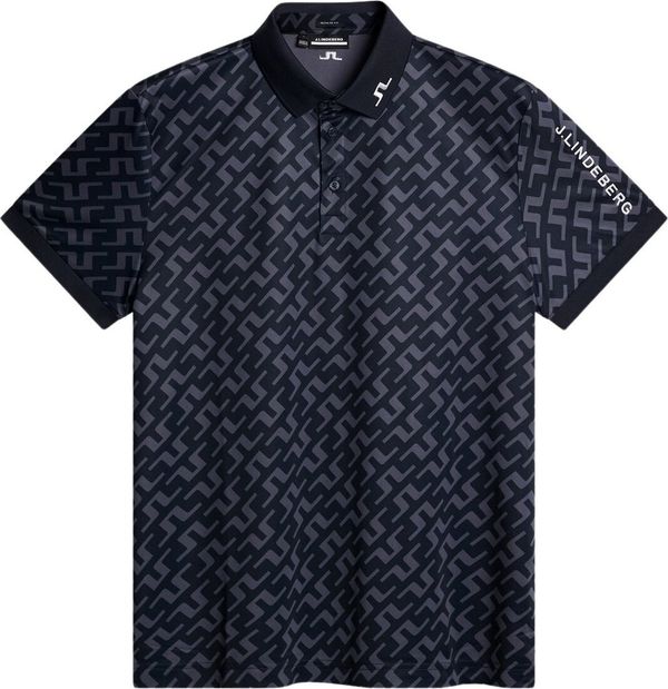 J.Lindeberg J.Lindeberg Tour Tech Regular Fit Print Bias Bridge Navy 2XL Риза за поло