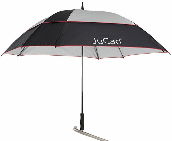 Jucad Jucad Umbrella Windproof With Pin Black/Silver/Red